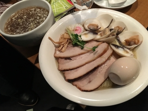 「限定 煮干し＆がごめ昆布出汁つけ麺～追いハマグリ仕立～」@麺酒処 ふくろうの写真