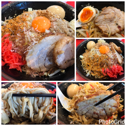 「まぜそば小 800円 味玉100円 全マシ アレで」@麺屋 桐龍の写真