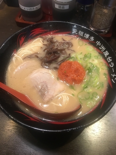 「ラーメン+明太子」@元祖博多中洲屋台ラーメン 一竜 西新宿店の写真