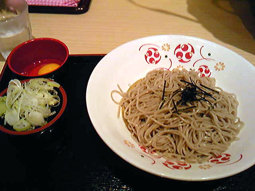 「ざるそば＋たまご」@いろり庵きらく 取手店の写真