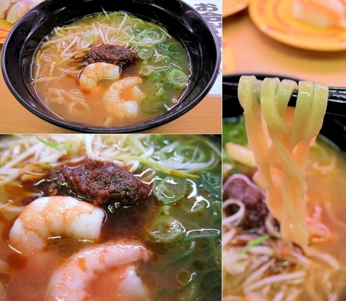 「濃厚えび味噌ラーメン 280円 + 税」@スシロー 川崎第一京浜店の写真