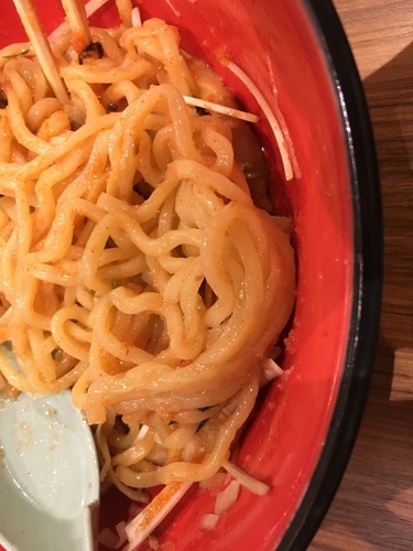 「明太子油そば」@横浜家系ラーメン 壱角家 西船橋店の写真