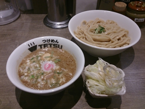 「ネギつけめん+味玉」@つけめんTETSU 調布店の写真