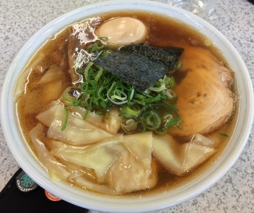 「ワンタンめん＋味付玉子（￥950＋￥100）」@支那そばや 鶴ヶ峰店の写真