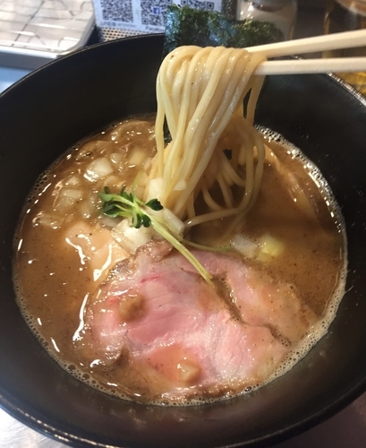 「鰹×豚らー麺740円+スーパードライ500円」@Bonito Soup Noodle RAIKの写真