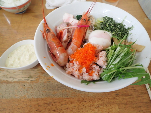 「紅ズワイ＆赤海老の和えそば（八正仕立て）」@MENYA 食い味の道有楽の写真