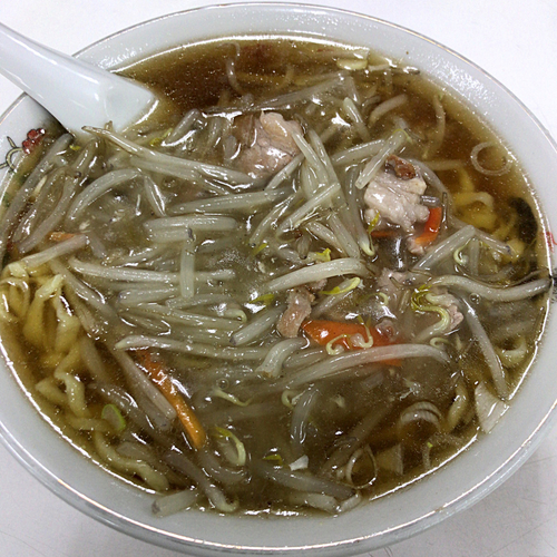 「もやしあんかけそば 500円」@手打ちらーめん 宝亭の写真