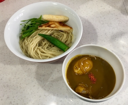 「具沢山咖喱南蛮つけ麺 1000円+味玉 100円」@ラーメン星印の写真