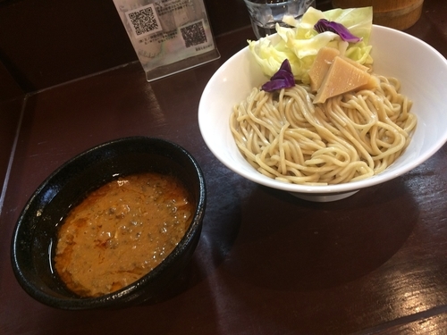「海老カレーつけ麺（限定）」@らーめん 五ノ神精肉店 煮干し編の写真