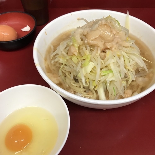 「少な目ラーメン たまご 700＋80円」@ラーメン二郎 相模大野店の写真