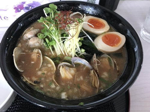 「【限定】あさりの淡麗味噌らーめん 890円 味玉クーポン」@仙臺らーめん 味噌 三礎の写真