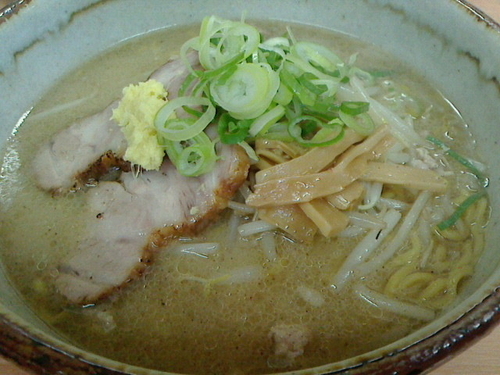 「味噌ラーメン、大盛、ライス」@麺屋 彩未の写真