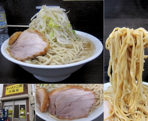 「チョイ麺マシ 大ラーメン 800円（蒜少し）」@ラーメン二郎 川越店の写真