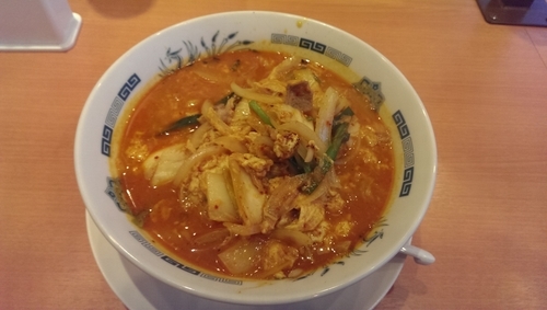 「チゲ味噌、大盛」@日高屋 柿生駅前店の写真