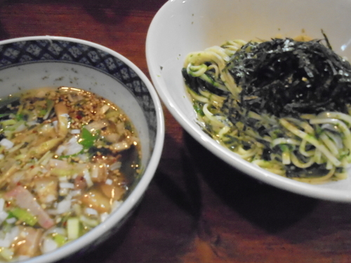 「【限定】生のりの和えつけ麺～白醤油仕立て～　９５０円」@麺処 びぎ屋の写真