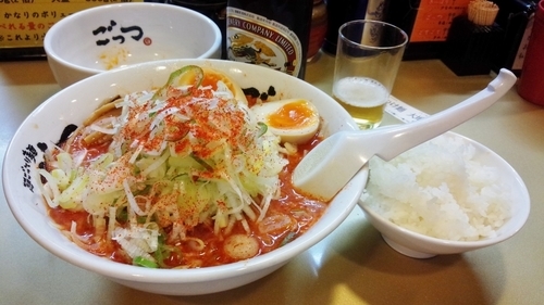 「味噌辛～めん３辛」@超ごってり麺 ごっつの写真