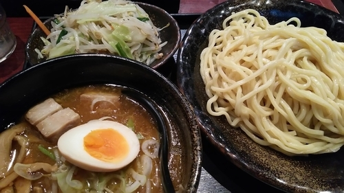 「味噌つけ麺+野菜」@つけ麺 さとう 豊洲店の写真