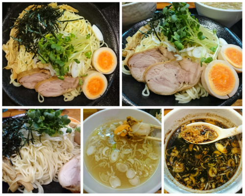 「【気まぐれ限定】合盛りつけ麺（黒鶏＆ホタテ）」@麺屋 鶏口の写真