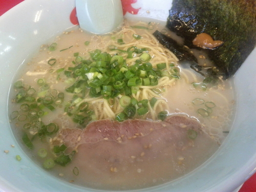 「朝ラーメン430円+替え玉100円」@ラーメン山岡家 上三川店の写真