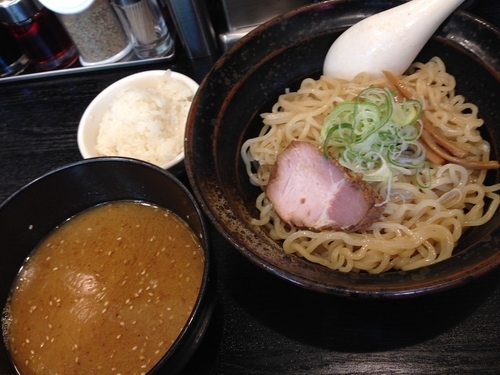 「つけめん＋サービスライス」@らーめん 喜丸の写真