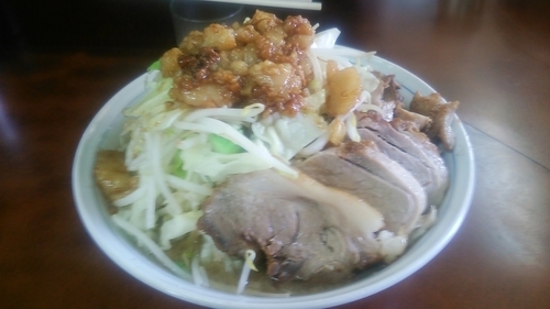 「ぶた大ラーメン やさい あぶら」@ラーメン二郎 めじろ台法政大学前店の写真