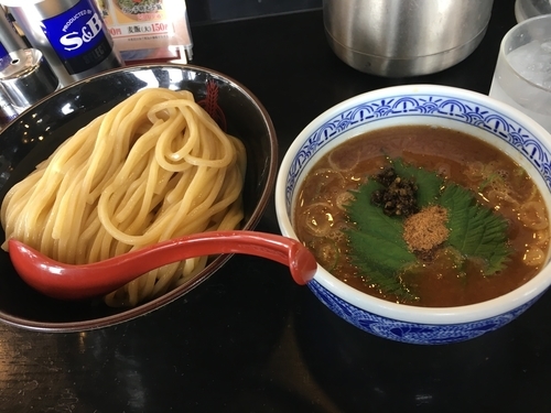 「期間限定 梅つけ麺 冷盛 中300g(480g) ¥860」@つけ麺専門店 三田製麺所 国分寺並木店の写真
