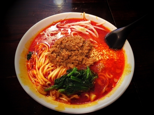 「担担麺大盛激辛」@自家製麺ほうきぼし 神田店の写真