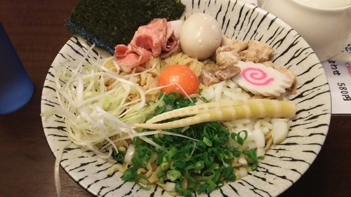 「【限定】濃厚玉子と比内地鶏の油そば￥780＋味玉￥100」@麺匠えにしの写真