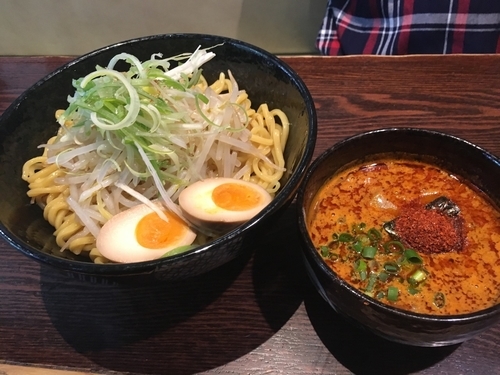 「ファイヤーつけ麺300g 3辛 ¥830+無料トッピング味玉」@北のらーめん 美空の写真