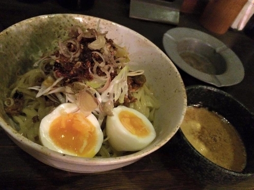 「冷やしゴマダレつけ麺味玉のせ」@古民家囲酒屋 酒菜家の写真