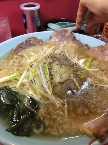 「ネギチャーシュー中盛り コッテリ」@ラーメンショップ 埼大店の写真