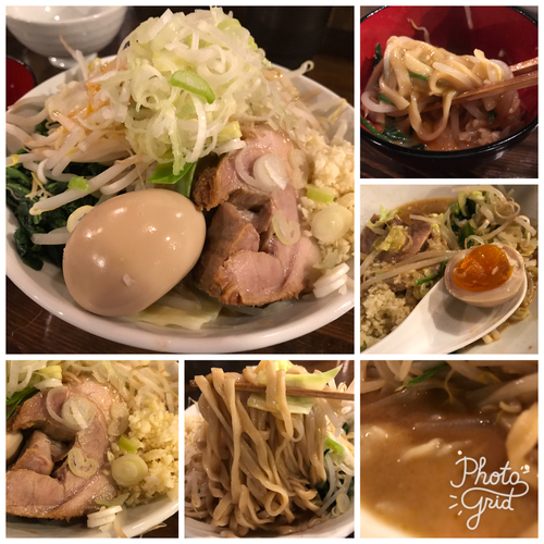 「ミニラーメン 780円 ヤサイニンニクラー油ネギ」@ちばから 渋谷道玄坂店の写真
