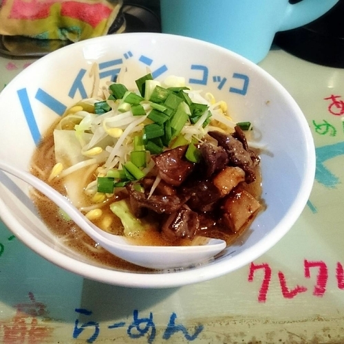 「【限定】特性和牛のギアラ3Dラーメン 900円＋チャンジャご」@ハイデン.コッコFACTORYサマンサ・タマサの写真