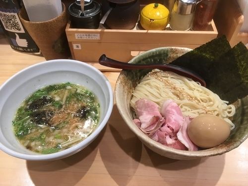 「特製塩つけ麺」@焼きあご塩らー麺 たかはし 上野店の写真