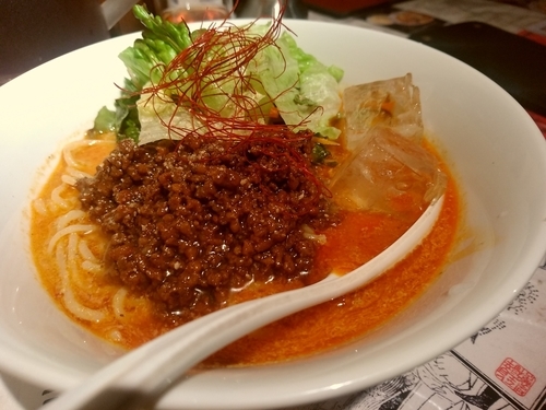 「冷し担々麺(並盛)710円」@陳麻家 高崎駅西口店の写真