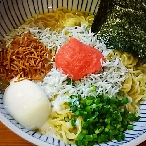 「【ＧＷ限定】明太子しらすまぜそば　８５０円」@麺屋 渡来人（Try-Jin）の写真