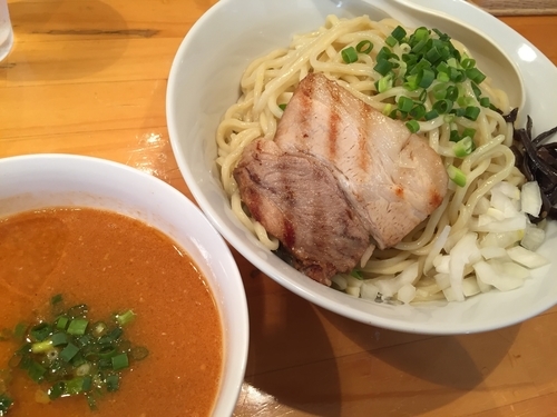 「エビの濃厚つけ麺（大盛り）」@らーめん 田の写真