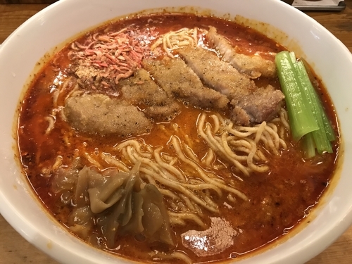「排骨担々麺 大辛 大盛」@担々麺 ほおずきの写真