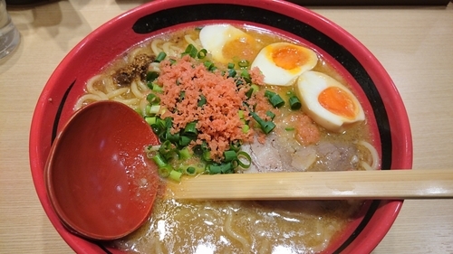 「そのままみそ  太麺 大盛 味玉」@えびそば一幻 八重洲地下街店の写真