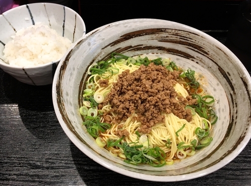 「汁なし担担麺＋ライス」@鯉のぼり 中野店の写真