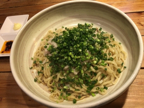 「牡蠣醤油ませそば(麺二玉)」@梨の花の写真