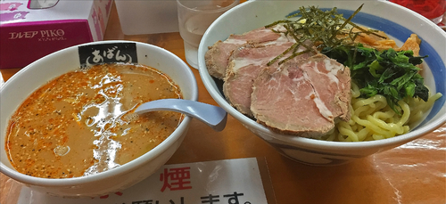 「つけ麺大盛」@横浜ラーメン あばん 上尾西口駅前店の写真