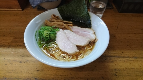 「【限定】地鶏らーめん（醤油）850円 + ミニチャーシュー丼」@麺屋信玄の写真