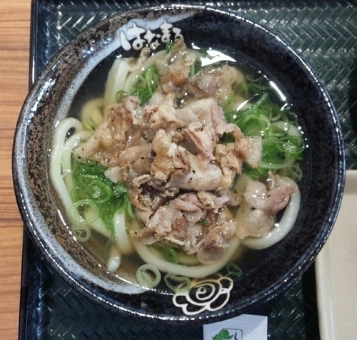 「塩豚ねぎうどん小450円」@はなまるうどん 山形鉄砲町店の写真