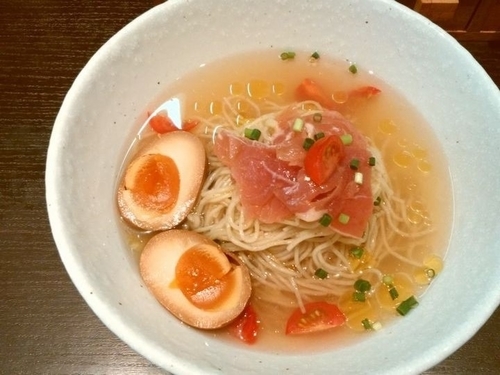 「冷製（塩）＋大盛＋味玉」@中華蕎麦きみのの写真