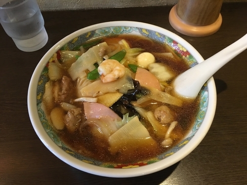 「五目あんかけ麺   860円」@中華 楽珍の写真