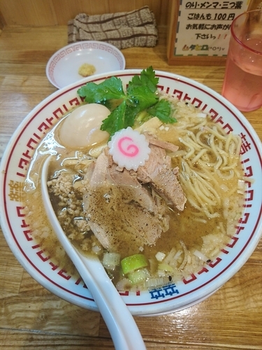 「ミソソ味噌中華そば 780円 味玉(クーポン)」@味噌中華そばムタヒロの写真