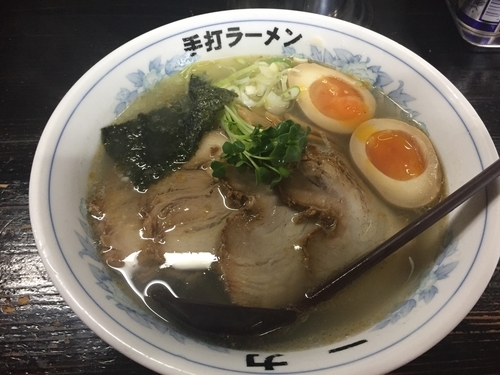 「味玉子チャーシューラーメン（1000円）塩の大盛り」@一力の写真