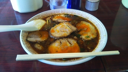 「アリランチャーシュー（辛め）」@アリランらあめん 八平の写真