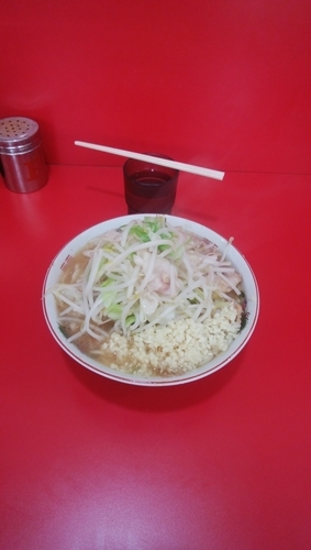 「小ニンニクましまし野菜ましましアブラ」@ラーメン二郎 札幌店の写真